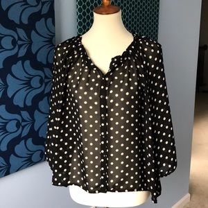 *FINAL PRICE* H&M black/white polka dot blouse